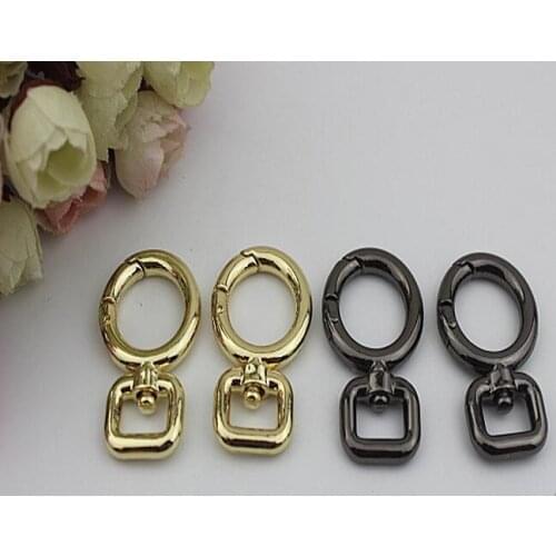 10 PCS/lot) handbags hardware accessories key hook 1.2 cm inner diameter 5 points open spring coil connection buckle Open ring
