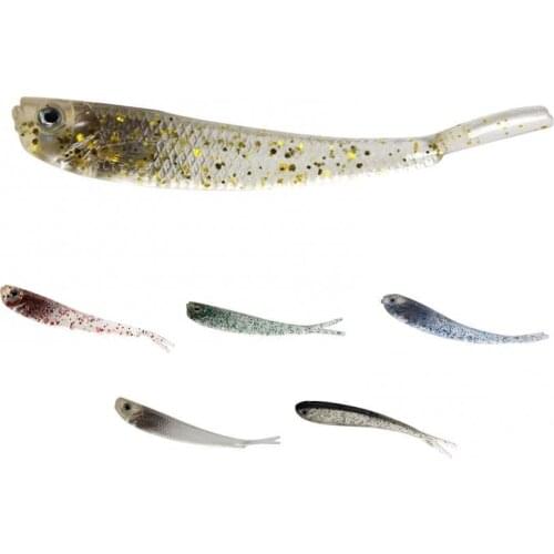 20Pcs 2.3g 7.5cm Artificial Fork Tail Soft Lures Silicone Baits Fishing Tackle