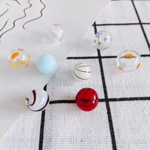 DIY jewelry accessories various patterns round blown glass beads jewelry accessories materials