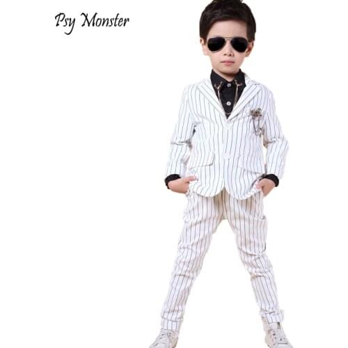 Baby boys Brand School suits for weddings formal flower boy clothing blazers jacket Two-piece child kids prom Groom Suits