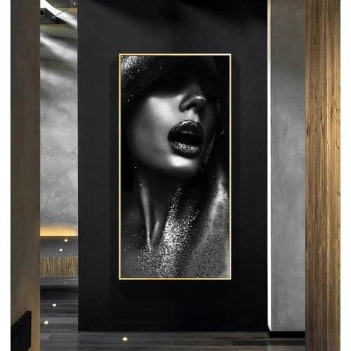 Black Sexy Beauty Women Diamond Painting Full Square Round Drill Diamond Embroidery Wall Art Picture Living Room DecorZP-3206