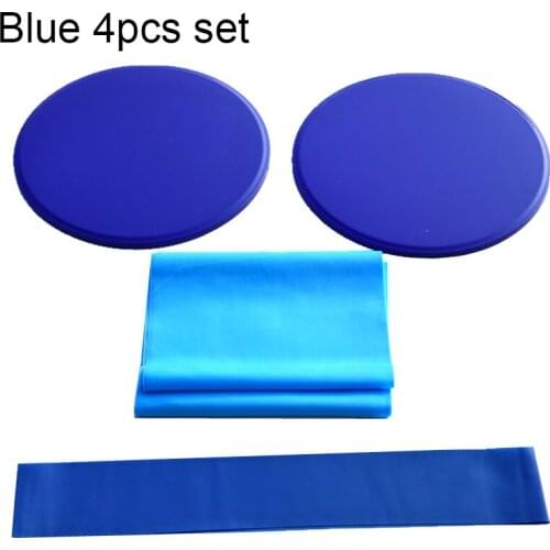 4pcs Set Yoga Exercise Gliding Discs Fitness Disc Sliding Plate Mat Yoga Tension Band Gym Abdominal Core Training Equipment
