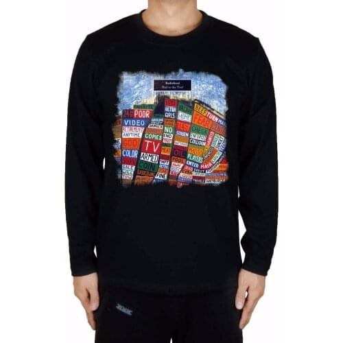15 designs Radiohead Punk Rock Black T shirt 3D fitness Cotton vintage ad Tshirt full long sleeve Ropa Mujer skateboard