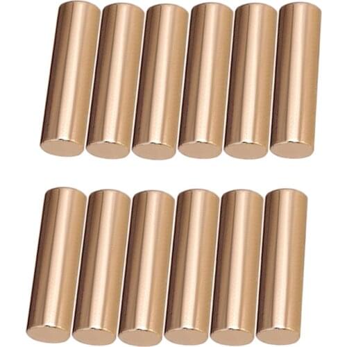Pack of 12 Iron Electric Guitar Humbucker Pickup Cylinder Bar Pole Slug Polepiece Rods Guitar Accessory
