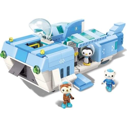Enlighten Building Blocks Octonauts Building Block 3705 404pcs White Shark Mobile Base Octonauts Cartoon Toys For Children