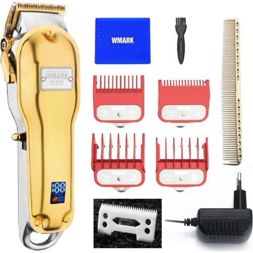 2021 WMARK All-metal cordless hair clipper NG-2019 NG-2020 Electric Hair trimmer 2500mAh cordless hair cutter golden color