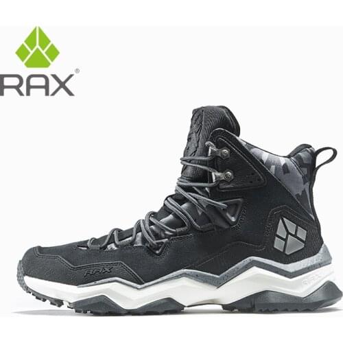 Rax Leather Trekking Boots Waterproof Hiking Boots Men Sports Sneakers Waterproof Hiking Shoes Men Tactical Combat Boots
