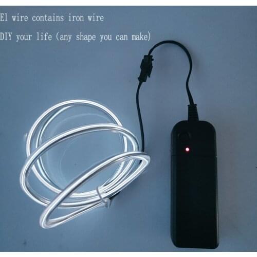 Wholesale El wire with iron wire Led Neon Light 10 colors Neon Sign for Home Party Wedding Decoration DIY Lights