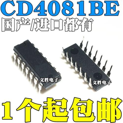New and original CD4081BE CD4081 DIP14 CMOSFour road 2 input and into the door, logic gate and the new inverter