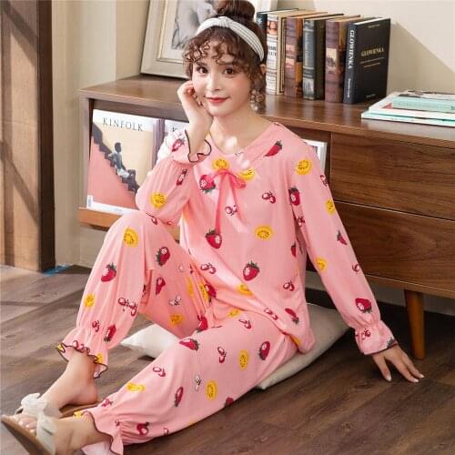 3XL Big Size Pink Pajamas Pyjamas Women Pijamas Pijama Feminino Pyjama Femme Pigiama Donna Pijama Set Pajamas Night Suit Pyjamas
