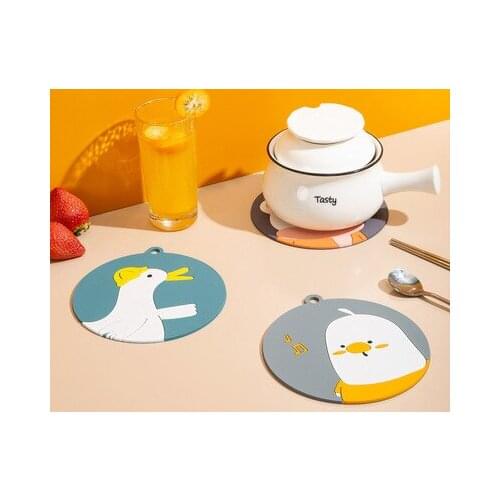 Anti Scald Placemat Food Grade Silicone Pad Heat-resistant Coaster Drink Glass Carton Anti-scalding Nonslip Pads