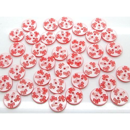 100Pcs Mixed Round Flowe Resin Sewing Buttons For Cloth Flatback Cabochon Scrapbooking Crafts Knopf Bouton Decor Diy Accessories