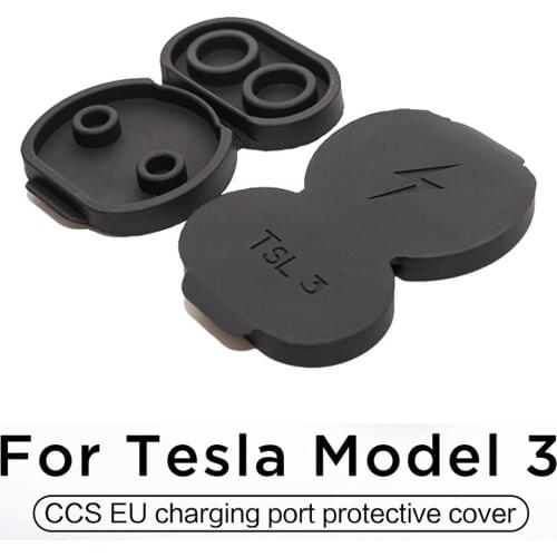 New For Tesla Model 3 Europe Car Charging Port Dust Plug Waterproof Dustproof Protective Cover Car Accessories Model3 2017-2021