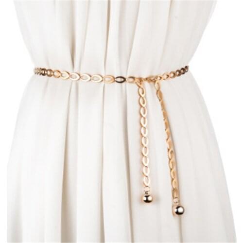 High Waist Gold Silver Belts For Women Fashion Waistbands All-match Belt For Party Jewelry Dress Waist Metal Chain Belts