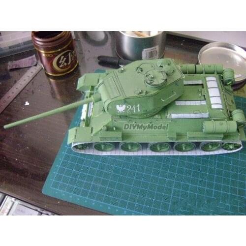 DIYMyModeI Soviet t34-85 tank modelik DIY Handcraft Paper Model KIT Handmade Toy Puzzles Gift Movie props RU(Origin)