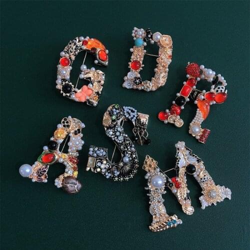 Shmik Brooches Letter On Clothes