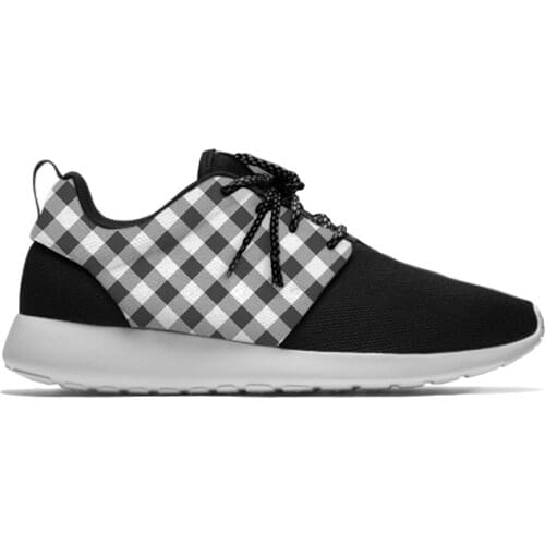 Vintage gingham pattern Classic Fashion Popular Sport Running Shoes Casual Breathable Lightweight 3D Printed Men Women Sneakers