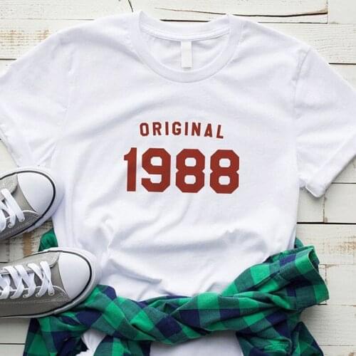 Ladies Harajuku Graphic T-shirt ORIGINAL 1988 Letter Short Sleeve T-shirt Fashion Women