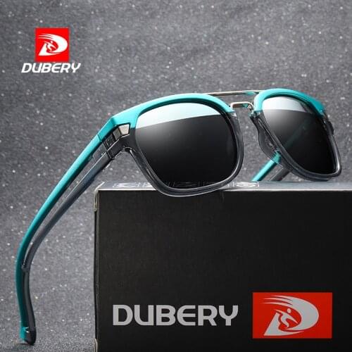 DUBERY Polarized Sunglasses for Women Vintage Mens Driving Rectangular 100% UV Protection Fashion Sun Glasses for Men/Women