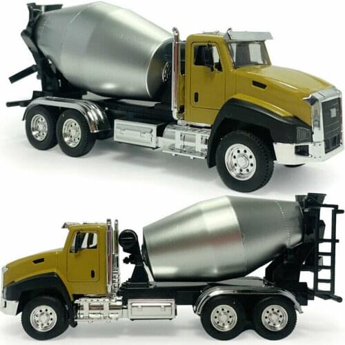 1/50 Replica Pull Back Alloy Cement Mixer Truck Model Toy Diecast For Kid Gift Home Office Decoration With 360° Rotation Roller