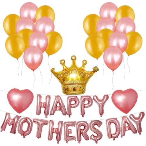 1 set Happy mothers day balloons suit theme party decor Aluminum Foil Balloon For DIY mother day birthday party home decorations
