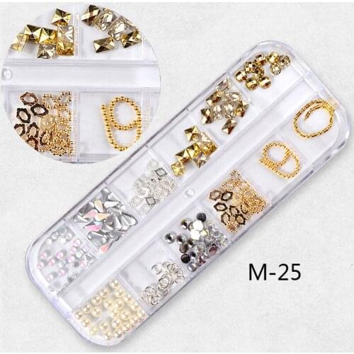 1Box Nail Art Crystal Rhinestones for Manicure Irregular Micro Bead for Nail Decorations DIY Charms Nail Art Accessories M-25