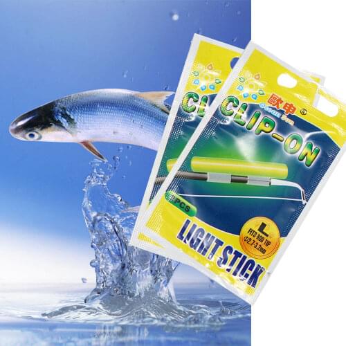 5 Pack Fishing Glow Sticks Rod Tip Fishing Rod Floats Glow Sticks Clip On Night Fishing Accessories Luminous