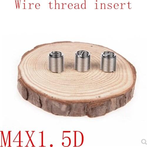 50pcs M4*0.7*1.5D Wire Thread Insert Stainless Steel 304 Wire Screw Sleeve, M4 Screw Bushing Helicoil Wire Thread Repair Inserts