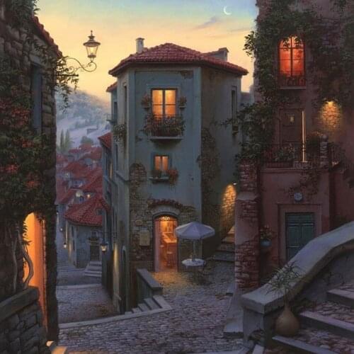 5D DIY Diamond Embroidery City Night Landscape Diamond Painting Kit Cross Stitch Mosaic Rhinestone Painting Home Decor Gifts