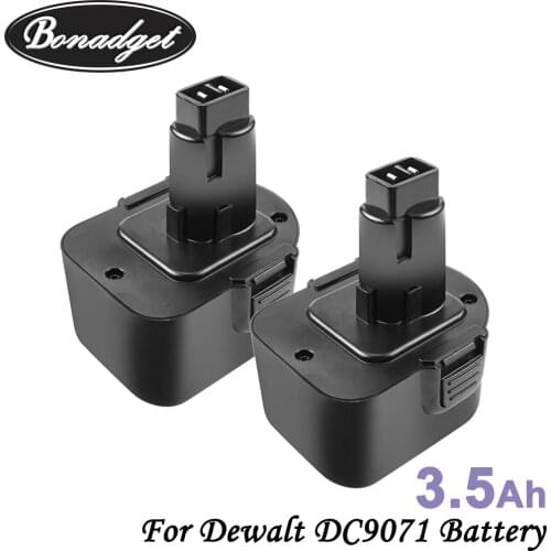 Bonadget 12V 3500mah NI-MH Rechargeable DC9071 For Dewalt DC9071 DW9071 DE9037 DE9071 DE9072 DE9074 DE9075 Power Tool Battery