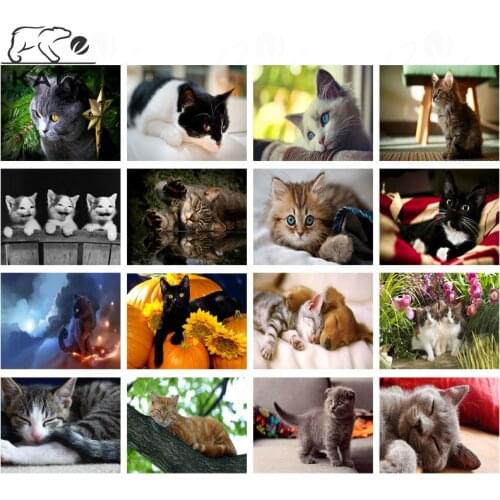 Cute Cat Diamond Painting Cross Stitch Handmade Diy Modern Animal Diamond Mosaic Painting Living Room Bedroom Decoration or Gift