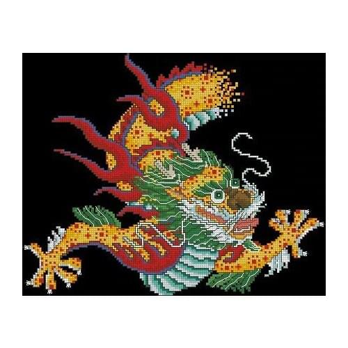 Free delivery Top Quality popular counted cross stitch kit Korea Dragon, China Dragon, East Dragon