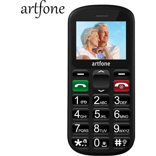 Big Button Mobile Phone for Elderly,Artfone CS181 Upgraded GSM Mobile Phone With SOS Button, Talking Number and Torch(2G)