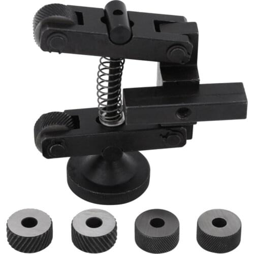 Black Knurling Knurler Tool Set Holder Linear Knurl Tool Lathe Adjustable Shank With Wheels Lathe Tools