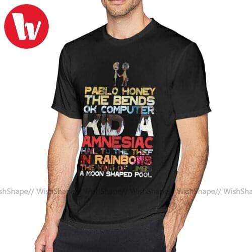 Arctic Monkeys T Shirt Radiohead Albums T-Shirt Fashion 100 Percent Cotton Tee Shirt Short Sleeves Graphic Fun 6xl Mens Tshirt