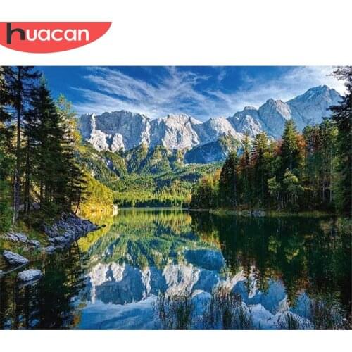 HUACAN 5D Diamond Embroidery Scenery Diy Diamond Painting Mosaic River Cross Stitch Rhinestones Kit Full Square Drill Sale