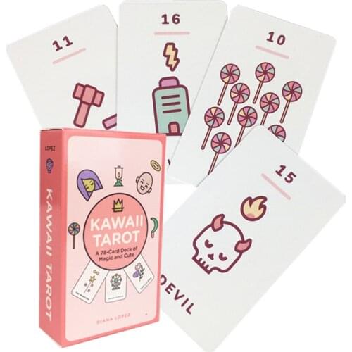 Kawaii Tarot Cards Cute Children Board Game Cards Full English PDF Family Party Table Card Games