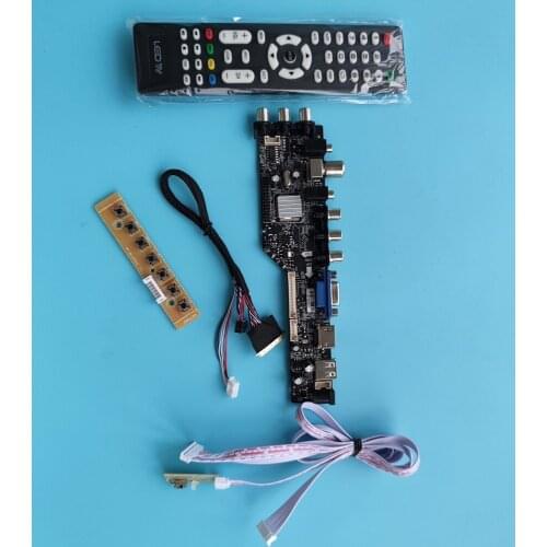 Kit For B156XW04 1366x768 HDMI-compatible DVB-T DVB-T2 controller board driver LED USB VGA AV TV remote panel monitor digital