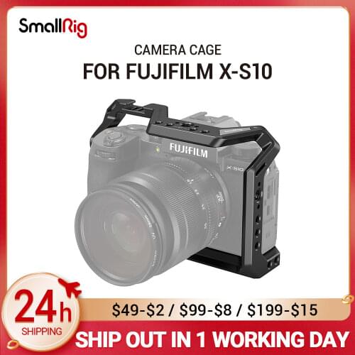 SmallRig DSLR Camera Cage Housing Case Cold Shoe 1/4'' Arri Hole for FUJIFILM X-S10 Camera 3087
