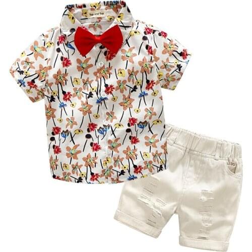 Baby Boys Suits Costume for Boy 2019 Summer Single Breasted Kids Blazers Boy Suit Formal Wedding Wear Cotton Children Clothing