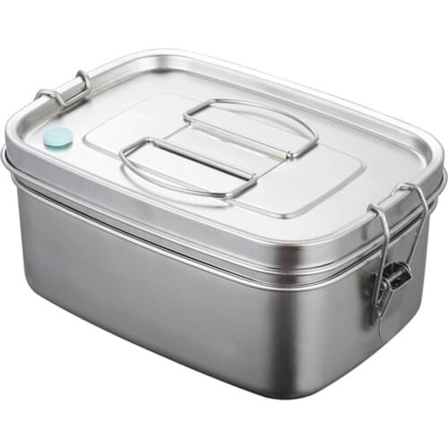 Sandwich School Office For Kids Adults Lunch Box Bento Food Container Large Capacity Portable Stainless Steel 2 Layers Sealed