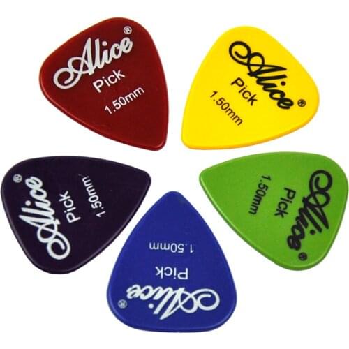 Lots of 100pcs Alice 1.5mm Heavy Smooth ABS Guitar Picks Assorted Colors AP-P