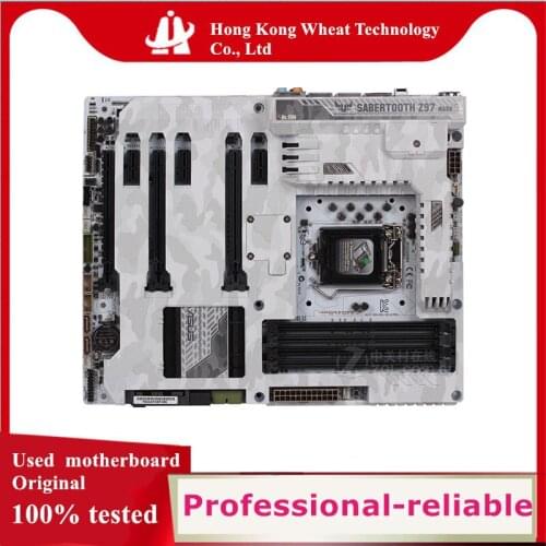 For ASUS SABERTOOTH Z97 MARK S Motherboard Socket LGA 1150 DDR3 SATA III For Intel Z97 Original Desktop Used Mainboard