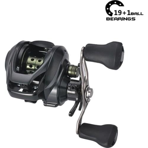 Meego301 9.1:1 19+1BB Carretilha de pesca molinete Right or Left Baitcasting Reel Centrifugal Dual Brake Bait casting Reels