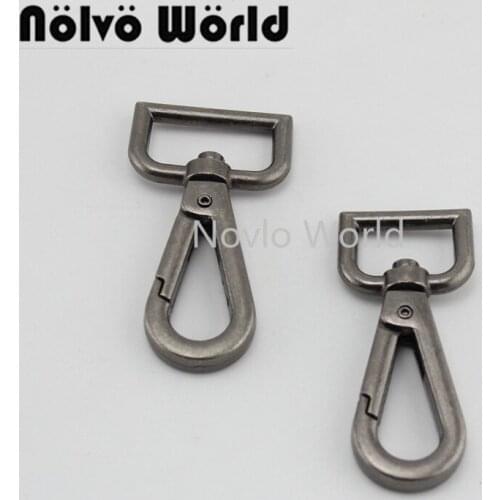 Nolvo World 20 pcs 20-25-32mm Old silver Bronze thick Snap hook wholesale Metal Trigger Clips