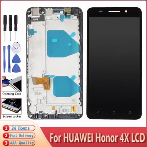 Original Display Module For Huawei Honor 4X LCD Display Touch Screen Assembly Digitizer For Honor 4X LCD Display Free Tools