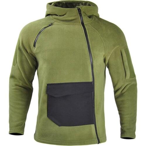 Casual Outdoor Military Warm Fleece Loose Hood Mens Jacket Anime Jacket Zip Up Mens Fashion Clothing Trends