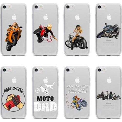 Soft TPU Silicon Phone Cases Retro Moto Cross Motorcycle Sports Cover for iPhone11 11Pro 11Pro Max XS Max XR 8 7 6 6S Plus X 5S