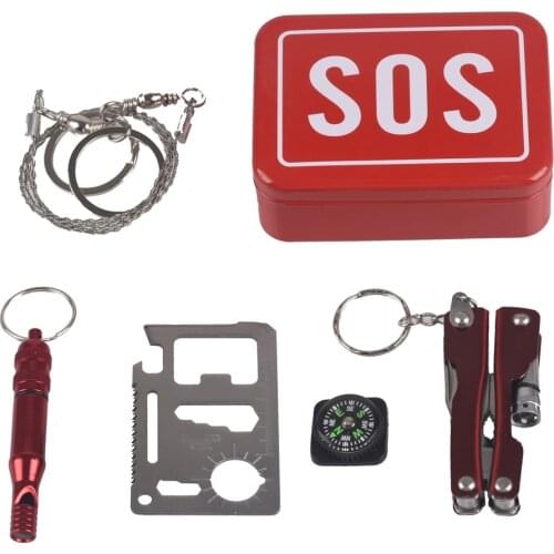 Outdoor survival kit Set Camping Travel Multifunction First aid SOS EDC Emergency Supplies Tactical for Camping Wilderness tool