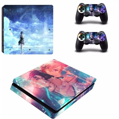 Re:Life in a different world from zero Rem PS4 Slim Skin Sticker Decals For PlayStation 4 PS4 Slim Console & Controller Skins